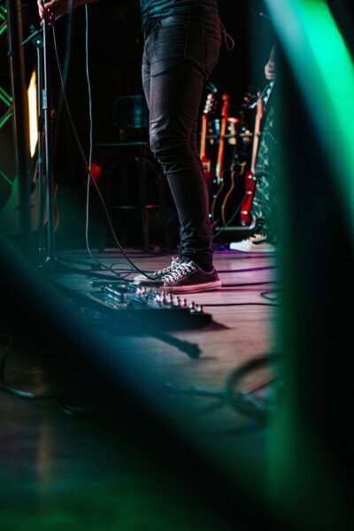 dynamic live band performance on stage